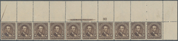 Vereinigte Staaten Von Amerika: 4c 1895 Watermarked (Scott 269), Never Hinged Full Top Plate No. 92, - Other & Unclassified