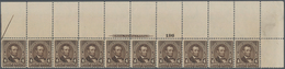 Vereinigte Staaten Von Amerika: 4c 1895 Watermarked (Scott 269), Never Hinged Full Top Plate No. 196 - Other & Unclassified