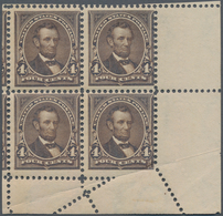 Vereinigte Staaten Von Amerika: 4c Watermarked 1895 (Scott 269), Never Hinged Bottom Right Corner Bl - Other & Unclassified