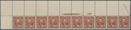 Vereinigte Staaten Von Amerika: 5c 1895 Watermarked (Scott 270), Never Hinged Full Top Plate No. 250 - Sonstige & Ohne Zuordnung