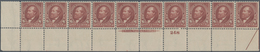 Vereinigte Staaten Von Amerika: 6c 1895 Watermarked (Scott 271), Never Hinged Bottom Plate No. 248, - Other & Unclassified