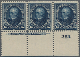 Vereinigte Staaten Von Amerika: 15c 1895 Watermarked (Scott 274), Never Hinged Bottom Plate No. 264, - Sonstige & Ohne Zuordnung