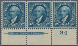 Vereinigte Staaten Von Amerika: $2.00 1895 Watermarked (Scott 277), Never Hinged Bottom Plate No. 84 - Other & Unclassified