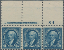 Vereinigte Staaten Von Amerika: $2.00 1895 Watermarked (Scott 277), Never Hinged Full Top Plate No. - Other & Unclassified