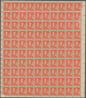 Vereinigte Staaten Von Amerika: 1954, 1/2 Cent Franklin, Twelve Mnh Sheets, Each Containig 100 Stamp - Sonstige & Ohne Zuordnung