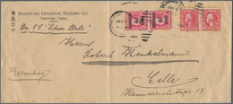 Vereinigte Staaten Von Amerika - Post In China: 1919, 4 C./2 C. (pair) With Unoverprinted 2 C. (pair - China (Shanghai)