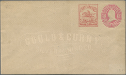 Vereinigte Staaten Von Amerika - Ganzsachen: 1861 WELLS FARGO: Postal Stationery Envelope 3c. Pink W - Other & Unclassified