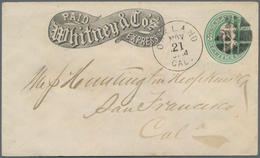 Vereinigte Staaten Von Amerika - Ganzsachen: 1874, "PAID WHITNEY CO'S EXPRESS" On 3 Cents Stationery - Andere & Zonder Classificatie