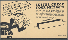 Vereinigte Staaten Von Amerika - Ganzsachen: 1940 (ca.) Three Unused Postal Stationery Cards With Ad - Other & Unclassified