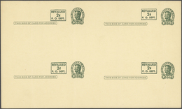 Vereinigte Staaten Von Amerika - Ganzsachen: 1952 Sheet Of Four Unused, Unfolded An Revalued Postal - Autres & Non Classés