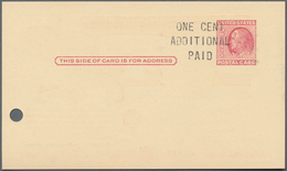 Vereinigte Staaten Von Amerika - Ganzsachen: 1958 Unused Uprated Postal Stationery Card, The Surchar - Autres & Non Classés