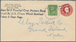 Vereinigte Staaten Von Amerika - Stempel: 1942 Used Postal Stationery Envelope 2 Cents Red On White - Marcophilie