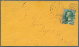 Vereinigte Staaten Von Amerika - Stempel: BEE OF WOOSTER (O.), Two Complete Strikes Of Cancel Tying - Postal History