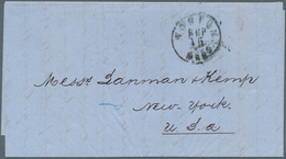 Vereinigte Staaten Von Amerika - Transatlantik-Mail: 1868 Forwarded Letter From Smyrna, Turkey To Ne - Andere & Zonder Classificatie