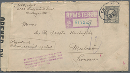 Vereinigte Staaten Von Amerika - Besonderheiten: 1918, Registered Letter From CHICAGO 1/16/1918addre - Autres & Non Classés