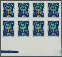 Vereinte Nationen - New York: 1960. Imperforate Block Of 8 For The 4c Value Of The Issue "Fifth Worl - Autres & Non Classés