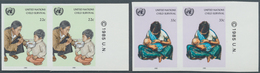 Vereinte Nationen - New York: 1985, "UNICEF Child Survival Campaign", Complete Imperforated Set (2 V - Andere & Zonder Classificatie