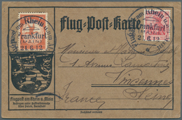 Flugpost Deutschland: 1912, "Flugpost Am Rhein U. Am Main/Frankfurt 21.6." Sonderstempel (11FR21Atd) - Airmail & Zeppelin