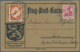 Flugpost Deutschland: 1912, "Flugpost Am Rhein U. Am Main/Darmstadt 16.6." Sonderstempel (II) Auf Gr - Luft- Und Zeppelinpost