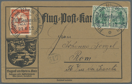 Flugpost Deutschland: 1912. Germany Official Card From The Grand Duchess Of Hesse's 1912 Flight Week - Luchtpost & Zeppelin