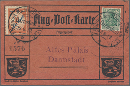 Flugpost Deutschland: 1912. Scarce Pioneer Gelber Hund - Yellow Dog Airmail Card Used During The Gra - Luchtpost & Zeppelin