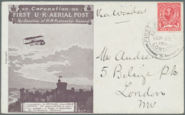 Flugpost Europa: 1911, FIRST UK-AERIAL POST, London-Windsor Dunkelvioletter Erstflug-Sonderumschlag - Otros - Europa