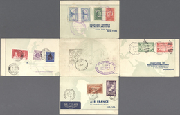 Flugpost Übersee: 1937, 16.10.-22.11., Air France "round The World" Lettercard Paris-Natal/Brazil-Ne - Autres & Non Classés