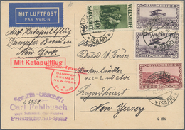 Katapult- / Schleuderflugpost: 1930, Karte Ab FRIEDRICHSTHAL (SAAR) 17.8.30 Mit Rotem Bestätigungsst - Correo Aéreo & Zeppelin