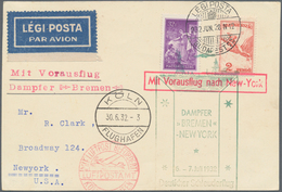 Katapult- / Schleuderflugpost: 1932, Contractstate Mail Form BUDAPEST JUN 28 1932 Flown To Cologne W - Poste Aérienne & Zeppelin