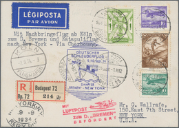 Katapult- / Schleuderflugpost: 1934, Contract State Mail Card Registered From Budapest Via Köln Flug - Correo Aéreo & Zeppelin