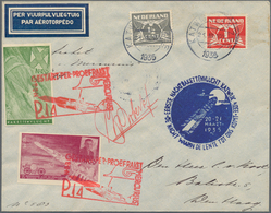 Raketenpost: 1935 (21.3.) K. Roberti-Netherlands: Two Different Covers Flown By Rockets "Mars" And " - Altri & Non Classificati