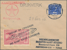 Raketenpost: 1946 (23. Dec.) Netherlands: Cover Used As Printed Matter From Zandvoort To Amsterdam, - Autres & Non Classés