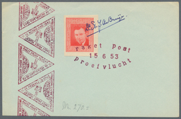 Raketenpost: 1953 (15. June) Netherlands - DeBruijn: Card Flown By Rocket Proof Flight At 15th June - Sonstige & Ohne Zuordnung