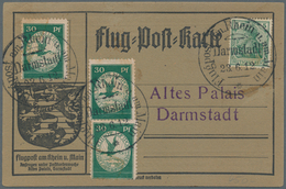 Zeppelinpost Deutschland: 1912. Scarce Pioneer Zeppelin Airship Schwaben Post With Three 30pf Green - Posta Aerea & Zeppelin