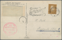 Zeppelinpost Deutschland: 1929. German Zeppelin Real Photo RPPC Postcard Flown On The Graf Zeppelin - Posta Aerea & Zeppelin