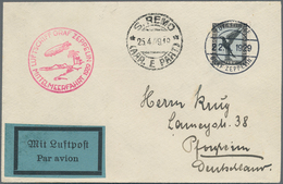 Zeppelinpost Deutschland: 1929, Mittelmeerfahrt, Brief Mit 2 RM Flugpost Entwertet Mit Bordpoststemp - Posta Aerea & Zeppelin