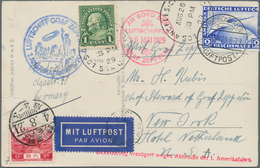 Zeppelinpost Deutschland: 1929, Attempted America Trip/Round The World Trip, Zeppelin Ppc Franked Wi - Correo Aéreo & Zeppelin