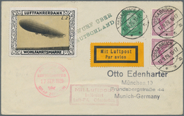 Zeppelinpost Deutschland: 1929. German Cover Flown On The Graf Zeppelin LZ127 Airship's 1929 Deutsch - Correo Aéreo & Zeppelin