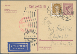 Zeppelinpost Deutschland: 1929. German Upfranked Luftpost Ganzsache / Airmail Postal Stationery Card - Airmail & Zeppelin