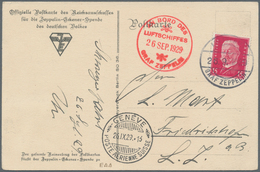 Zeppelinpost Deutschland: 1929. German Zeppelin-Eckener Spende Donation Postcard Flown On The Graf Z - Posta Aerea & Zeppelin