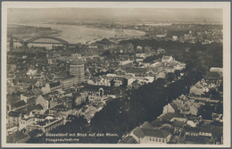 Zeppelinpost Deutschland: 1929, Schlesienfahrt, Ansichtskarte "Düsseldorf Mit Blick Auf Den Rhein, F - Poste Aérienne & Zeppelin