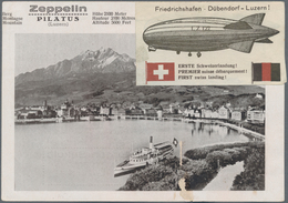Zeppelinpost Deutschland: 1929. Trip To Zürich-Dübendorf, G.P.O., Dropping Winterthur (only 86 Cover - Luchtpost & Zeppelin