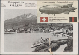 Zeppelinpost Deutschland: 1929. Trip To Zürich-Dübendorf, G.P.O., Dropping Winterthur (only 86 Cover - Posta Aerea & Zeppelin