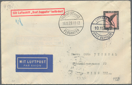 Zeppelinpost Deutschland: 1929. German Graf Zeppelin Flown Airmail Cover To Austria Expedited Throug - Luft- Und Zeppelinpost