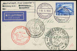 Zeppelinpost Deutschland: 1930 - 19.Mai: "2,- Reichsmark Südamerikafahrt" (Mi.Nr. 438 X) Sauber Mit - Airmail & Zeppelin