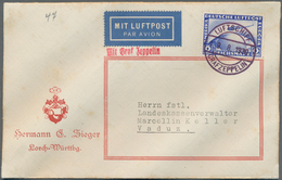 Zeppelinpost Deutschland: 1930. German Cover Flown On The Graf Zeppelin LZ127's Vaduz Flight Of 1930 - Airmail & Zeppelin