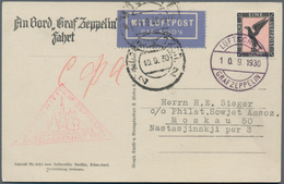 Zeppelinpost Deutschland: 1930. German Real Photo Postcard (RPPC) Flown On The Graf Zeppelin LZ127 A - Airmail & Zeppelin
