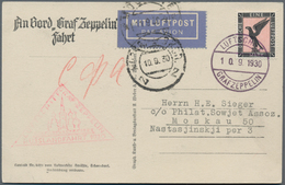 Zeppelinpost Deutschland: 1930. German Real Photo Postcard (RPPC) Flown On The Graf Zeppelin LZ127 A - Luchtpost & Zeppelin