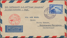 Zeppelinpost Deutschland: 1930. Original Airmail Cover Flown On The Graf Zeppelin Airship's Sept 193 - Luchtpost & Zeppelin