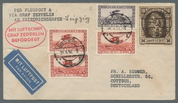Zeppelinpost Deutschland: 1930 - Zuleitung Saar Zur Leipzigfahrt, Portorichtig Frankierter Brief (u. - Airmail & Zeppelin